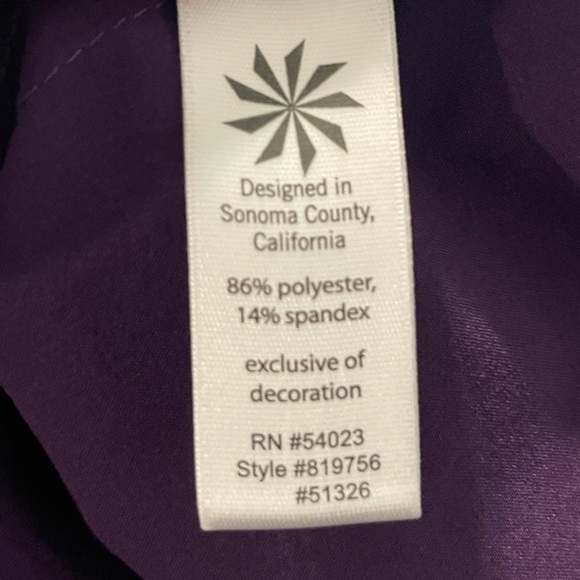 Athleta Women’s Midi Dress Size 14 Purple Spandex Stretch Voyager Day Halter - Picture 10 of 16